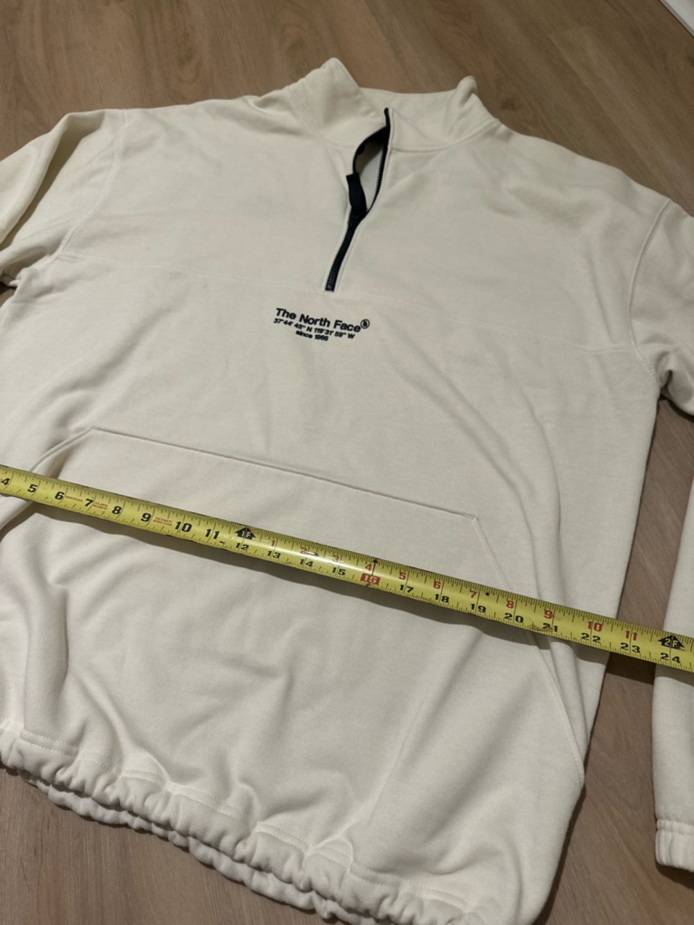 The North Face Men's AXYS ¼-Zip Fleece in White Dune Mens Size M - Picture 4 of 8